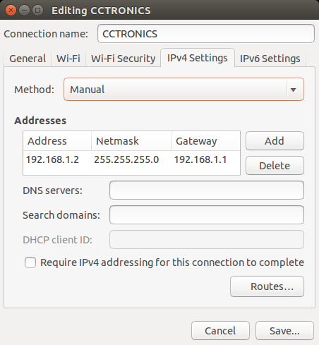 Wifi Settings to Access CCTronics - IP Address